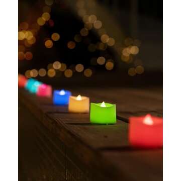 Homemory 12-Pack Color Changing LED Tealights – Perfect for Holidays & Events