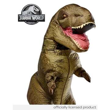 Rubies Adult Jurassic World T-Rex Inflatable Costume, One Size