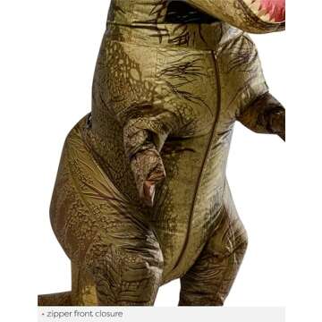 Rubies Adult Jurassic World T-Rex Inflatable Costume, One Size