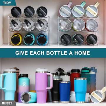 Stackable Water Bottle Organizer for Storage