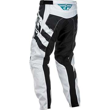 Fly Racing Men's Pants(Black/White, Size 22),1 Pack