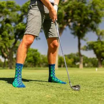 Lavley Best Dad By Par Funny Golf Socks For Men - Novelty Gifts For Dads and Grandpas who love golfing