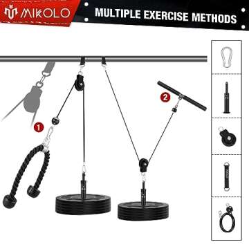 Mikolo Fitness LAT Lift Pulley System for Home Workouts