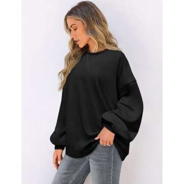 UEU Women's Oversized Sweatshirt - Casual Comfort Top