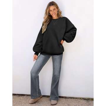 UEU Women's Oversized Sweatshirt - Casual Comfort Top