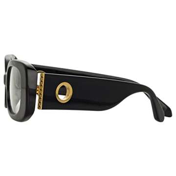 Linda Farrow, Lola, Black/ Yellow Gold/ Optical