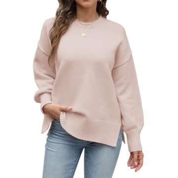 Grace's Secret Sweatshirt for Women Cable Knit Sweater Ribbed Long Sleeve Tops for Women Casual Fall Fashion 2024 Apricot S