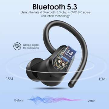 Wireless Earbuds with Noise Cancelling & 50H Playtime