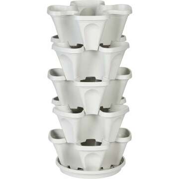 Mr. Stacky 5 Tier Stackable Vertical Garden - Indoor/Outdoor Planter