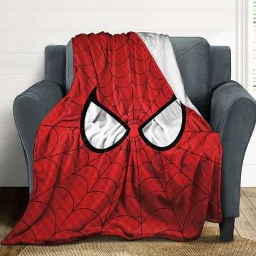 Superhero Spider Throw Blanket 60x50 Plush Comfort