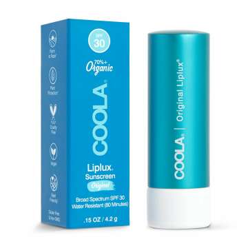 COOLA Organic Liplux SPF 30 Lip Balm - Vegan & Gluten Free Daily Care