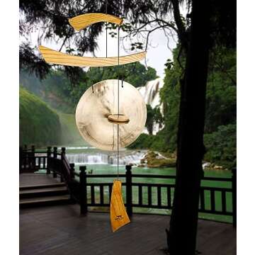 Woodstock Chimes Signature Collection, Emperor Gong, Medium (34'') Natural, Wind Gongs for Outdoor, Patio, Home or Garden Décor (EGC)