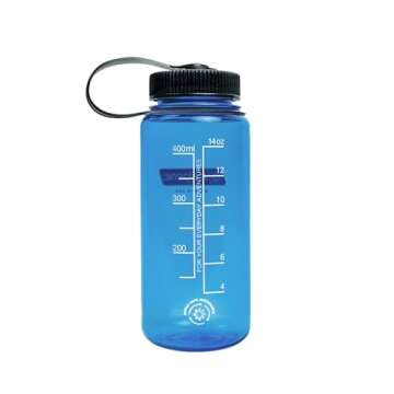 Nalgene Sustain Tritan BPA-Free Water Bottle Made with Material Derived from 50% Plastic Waste, 16 OZ, Wide Mouth, Slate Blue