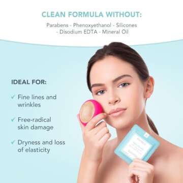 FOREO Make My Day UFO Activated Facial Mask for Dry Dehydrated Skin, 7 pack, Moisturizing & Anti-pollution, Hyaluronic Acid & Red Algae, Clean Formula, Cruelty-free, Compatible with all UFO devices