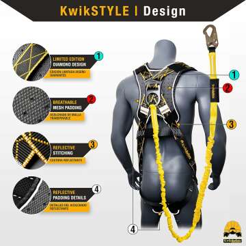 KwikSafety - SCORPION DiamondBACK Safety Harness with Lanyard & D-Ring 🏗️💼