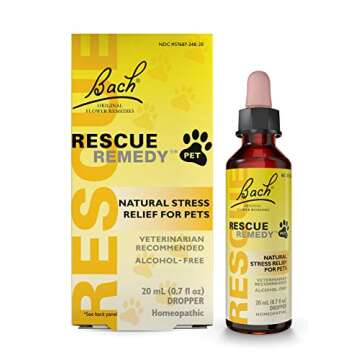 Bach RESCUE Remedy PET Dropper 20mL, Natural Stress Relief, Calming for Dogs, Cats, & Other Pets, Homeopathic Flower Essence, Thunder, Fireworks & Travel, Separation, Sedative-Free