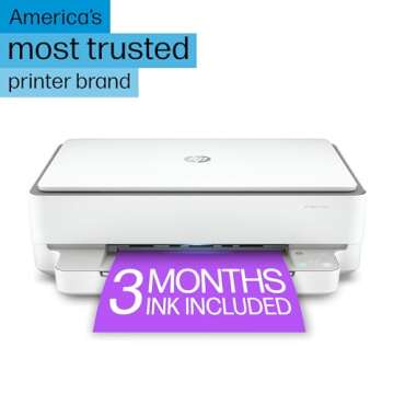 HP ENVY 6055e Wireless Color Inkjet Printer, Print, scan, copy, Easy setup, Mobile printing, Best-for-home, 3 months of Instant Ink included,white