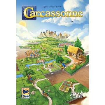 Carcassonne Board Game (BASE GAME) | Board Game for Adults and Family | Strategy Board Game | Medieval Adventure Board Game | Ages 7 and up | 2-5 Players | Made by Z-Man Games