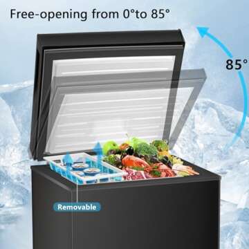 Compact 2.8 Cu Ft Chest Freezer with Basket