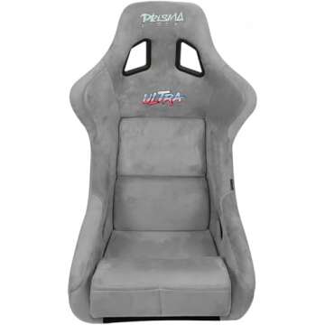 NRG Innovations NRG-FRP-302GY-ULTRA Universal Fixed Back Bucket Racing Seat with Side Mount Adapters for 6-Point Harnesses, Size L, Grey Seat Cover