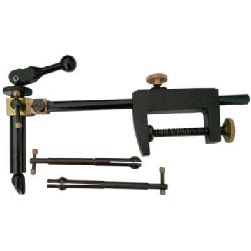 Colorado Anglers 102 Supreme, Rotary Fly Tying Vise - Practical Fly Fishing Vise with 360° Rotation and Multiple Adjustments for Teasers and Jigs