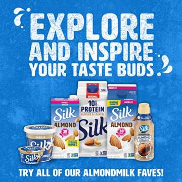 Silk Almond Milk Unsweetened Vanilla, Pack of 6