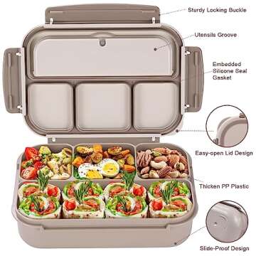 Bento Box for Adults - 4 Compartment Lunch Box