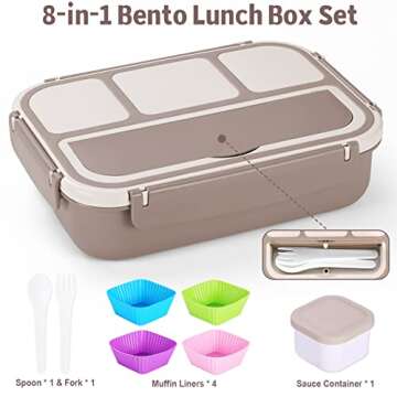 Bento Box for Adults - 4 Compartment Lunch Box