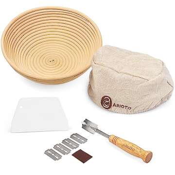 Complete Banneton Bread Proofing Basket Set for Sourdough Lovers