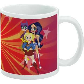 DC Super Hero Girls Ceramic Coffee Mug - 11oz Novelty Drinkware