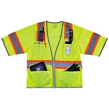 Hi-Vis Class 3 Surveyor Vest - Ergodyne L-XL