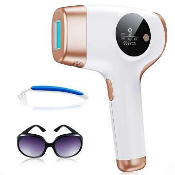 IPL Laser Hair Removal for Women and Men, 3-in-1 Upgraded 999,900+ Flashes Painless At-Home Hair Removal Device, Permanently Reduces Body and Facial Hair Regrowth