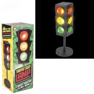 Rhode Island Novelty Eltrali 8 Inch Traffic Light Table Lamp