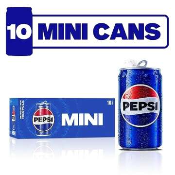 Pepsi Mini Cans - 7.5 Ounce Pack of 10 - Perfect for Parties!