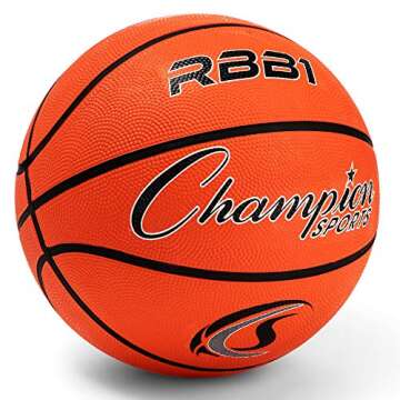 Champion Sports Rubber Official Basketball - Durable & Versatile