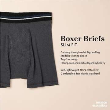 Comfortable Amazon Essentials Men's Boxer Briefs - Pack of 5