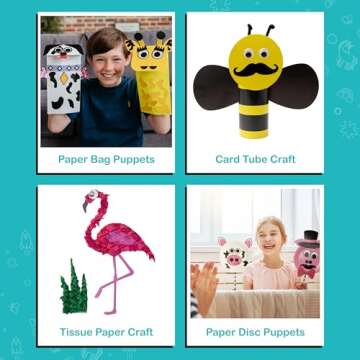 Craftikit® 20 Award-Winning Animal Toddler Arts and Crafts for Kids Ages 3-10 Years, All-Inclusive Animal Craft Kits, Fun Toddler Craft Box for Girls, Boys in Preschool