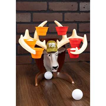 Deer Pong Game with Talking Head & Music - Fun for Family Parties