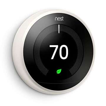 Google Nest Learning Thermostat - Smart, Programmable, Alexa-Compatible - Renewed