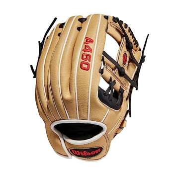 Wilson 2022 A450 11.5" Infield Baseball Glove - Black/Blonde, Left Hand Throw