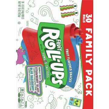 Fruit Roll-Ups Fruit Flavored Snacks, Variety Pack, 15 oz, 30 ct