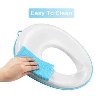 PandaEar Portable-Travel Toilet Training Potty Seat: Safe Urine Guard Durable Anti-Slip Rubber Rim | Hanging Ring & Bonus Hook | Baby Boys Girls Toddlers Kids Infants | Fits Round & Oval Chair