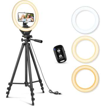 10'' Ring Light with Tripod Stand