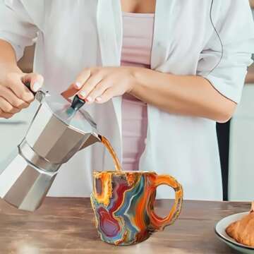 Podafu Mineral Crystal Coffee Mugs: Colorful Natural Elegance for 2024