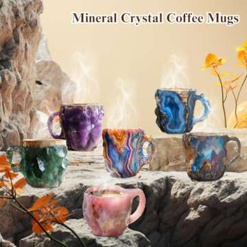 Podafu Crystal Coffee Mugs - 2024 Vibrant Colors