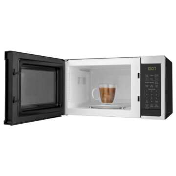 GE Smart Countertop Microwave Oven | Complete with Scan-to-Cook Technology and Wifi-Connectivity | 0.9 Cubic Feet Capacity, 900 Watts | Home & Kitchen Essentials | Stainless Steel