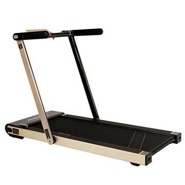 Sunny Health & Fitness Asuna Space Saving Treadmill, Motorized with Speakers for AUX Audio Connection - 8730G