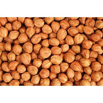 Yupik Raw Hazelnuts, 2.2 lb, Gluten-Free, Kosher, Filberts, Whole Nuts With Skin, Unsalted, Unroasted, Oil-Free, Source of Fiber & Iron, Healthy Snacks, Ideal for Baking & Cooking