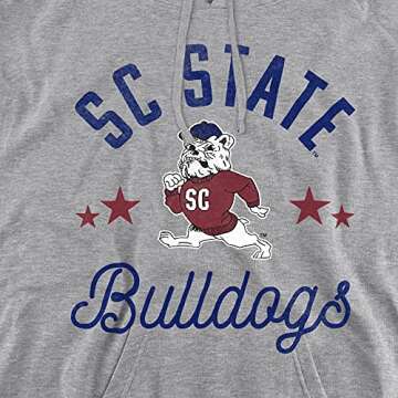 South Carolina State University Official Bulldogs Unisex Adult Pull-Over Hoodie,Athletic Heather, Large