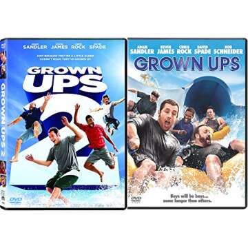 Grown Ups Double Feature DVD Comedy Double Kevin James & Adam Sandler Bundle Movie Set Grown Ups 1 & 2